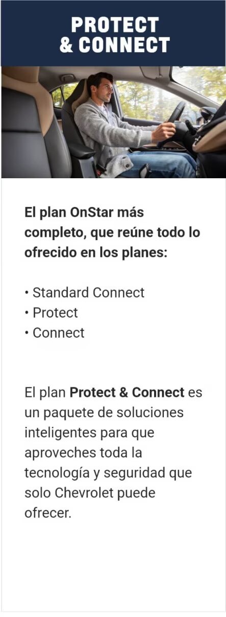Protección y conexión Onstar Chevrolet